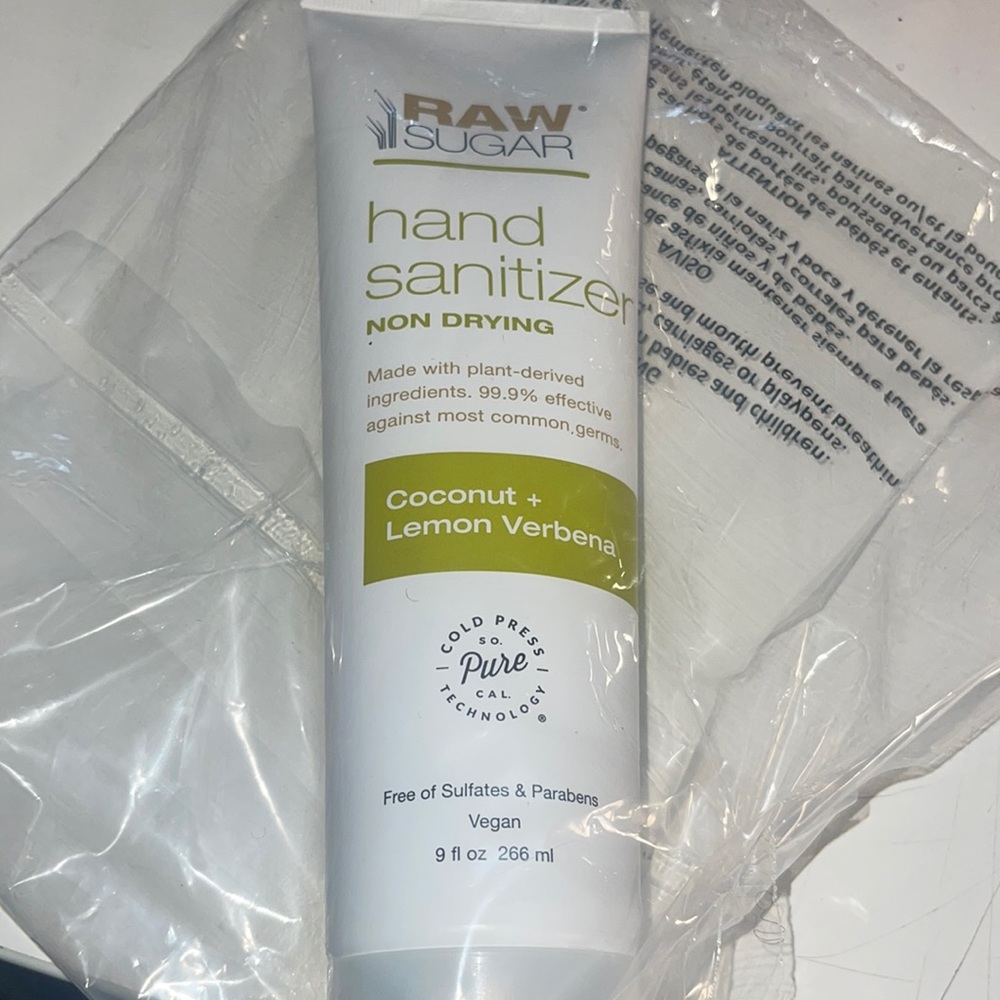 Raw Sugar Simply hand sanitizer- coconut +verbena